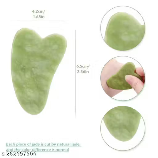Jade Stone Face Roller & Gua Sha – Natural Glow & Sculpting Tool